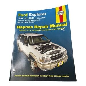 Haynes 1991 Thru 2001 All Models Ford Explorer Repair Manual Book